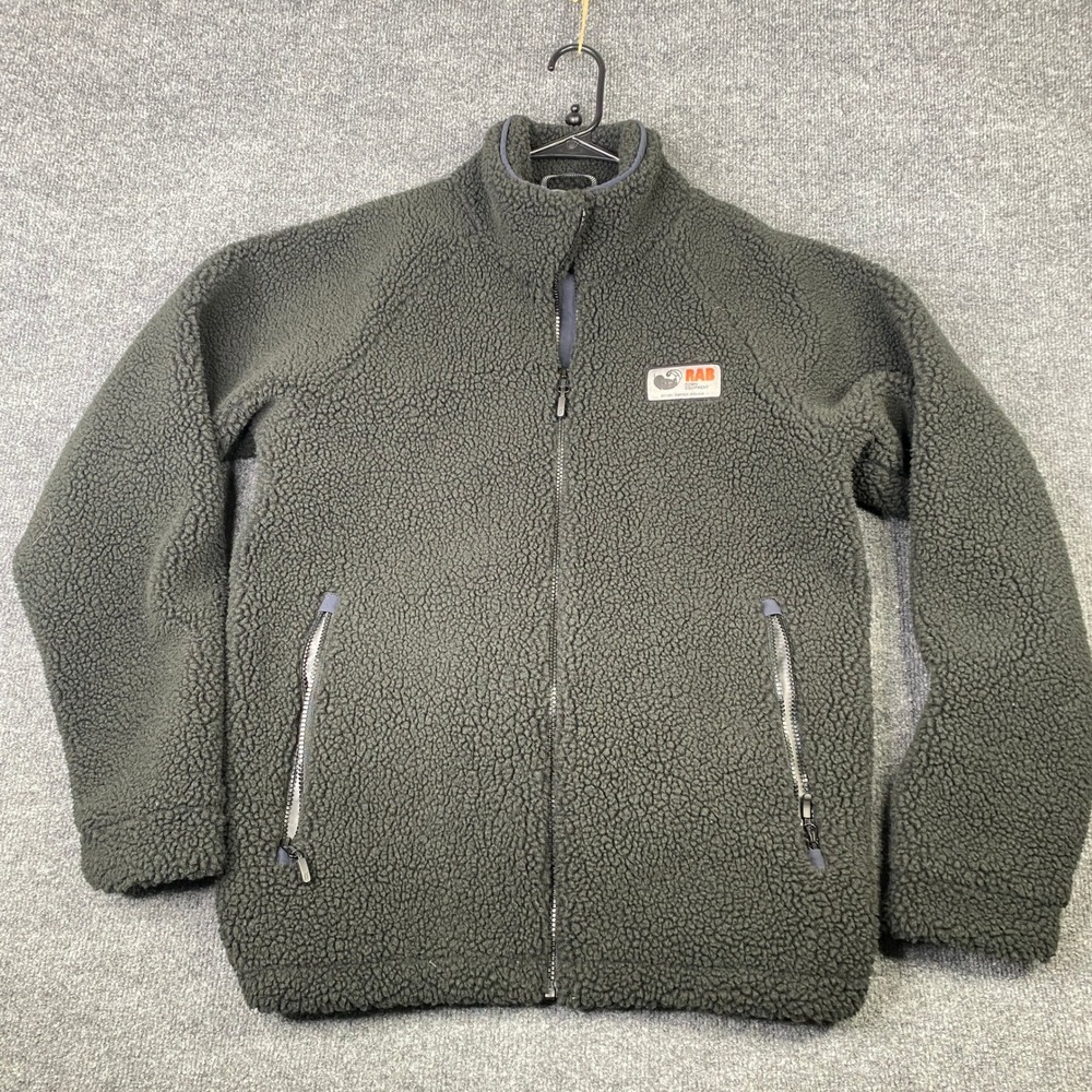 Rab Original Pile Jacket Black Berber Fleece Windproof Mens Medium QFC-24-BL-M